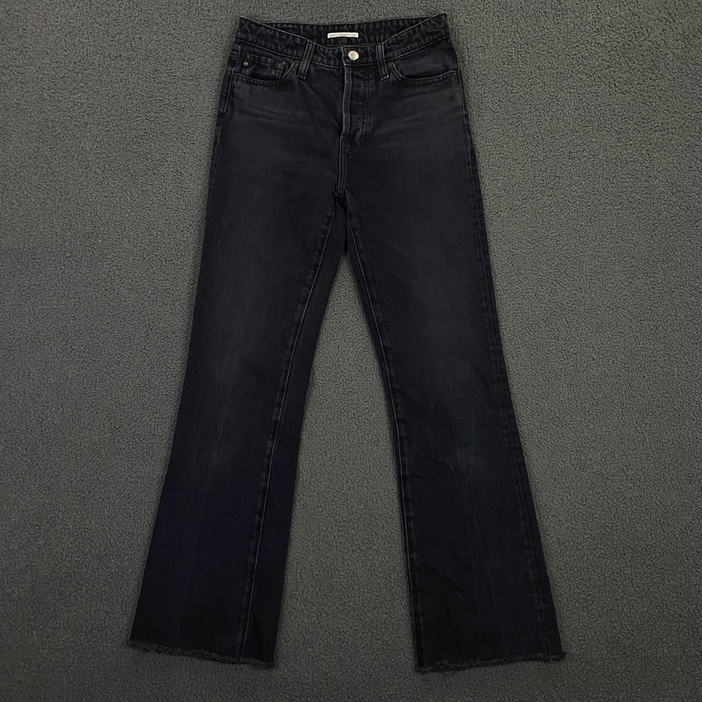 Alexa Chung for AG Jeans Womens 26 Bootcut Black Denim Mid Rise Stretch